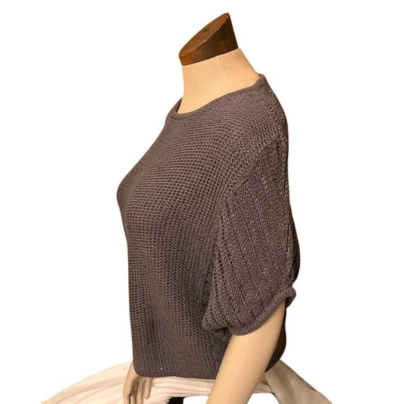 GAP Short Sleeve Sweater Sz Medium M Gray Cropped NWT New $59.99 MSRP Boho - Picture 3 of 10